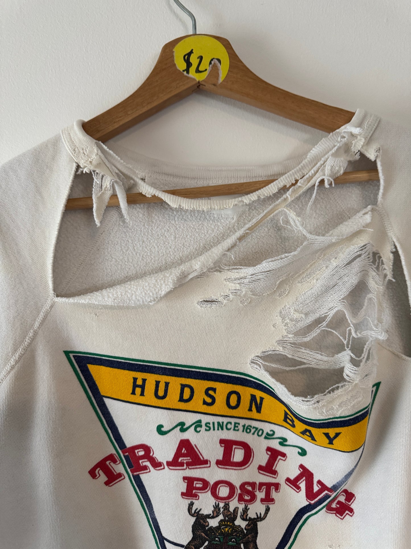 1987 Hudson Bay Thrashed Crewneck Sweatshirt