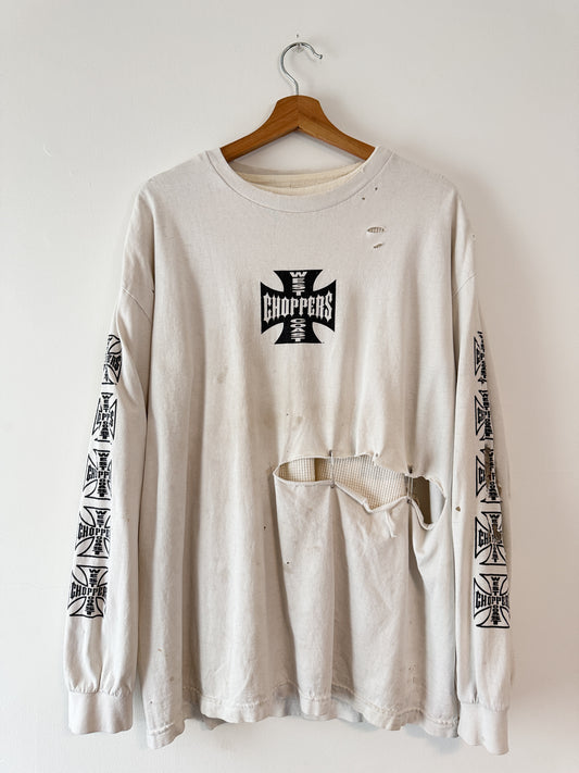 Thrashed West Coast Choppers White Longsleeve Tee (XL)