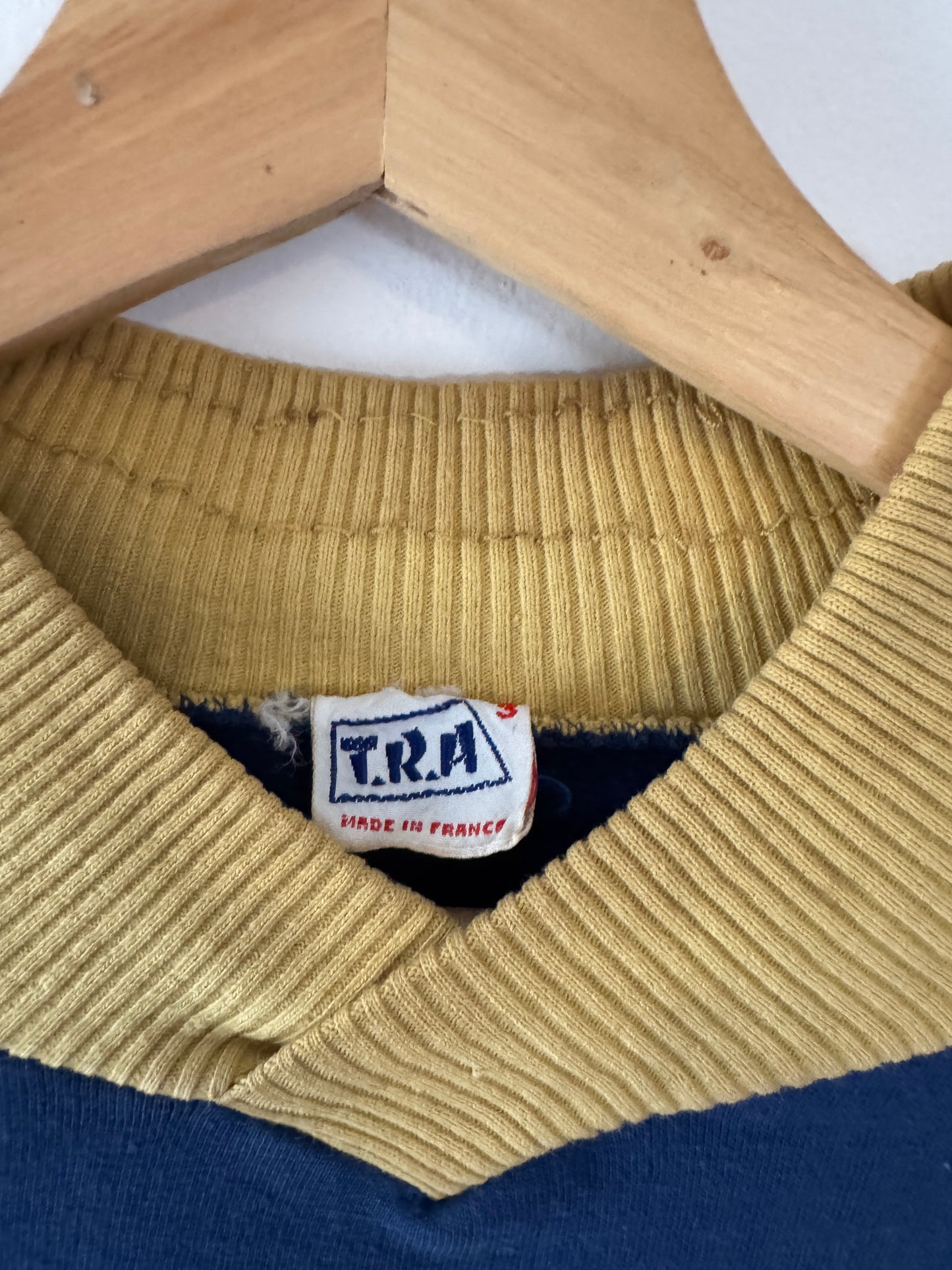1960s Two-Tone France Patchwork Sweatshirt (L)
