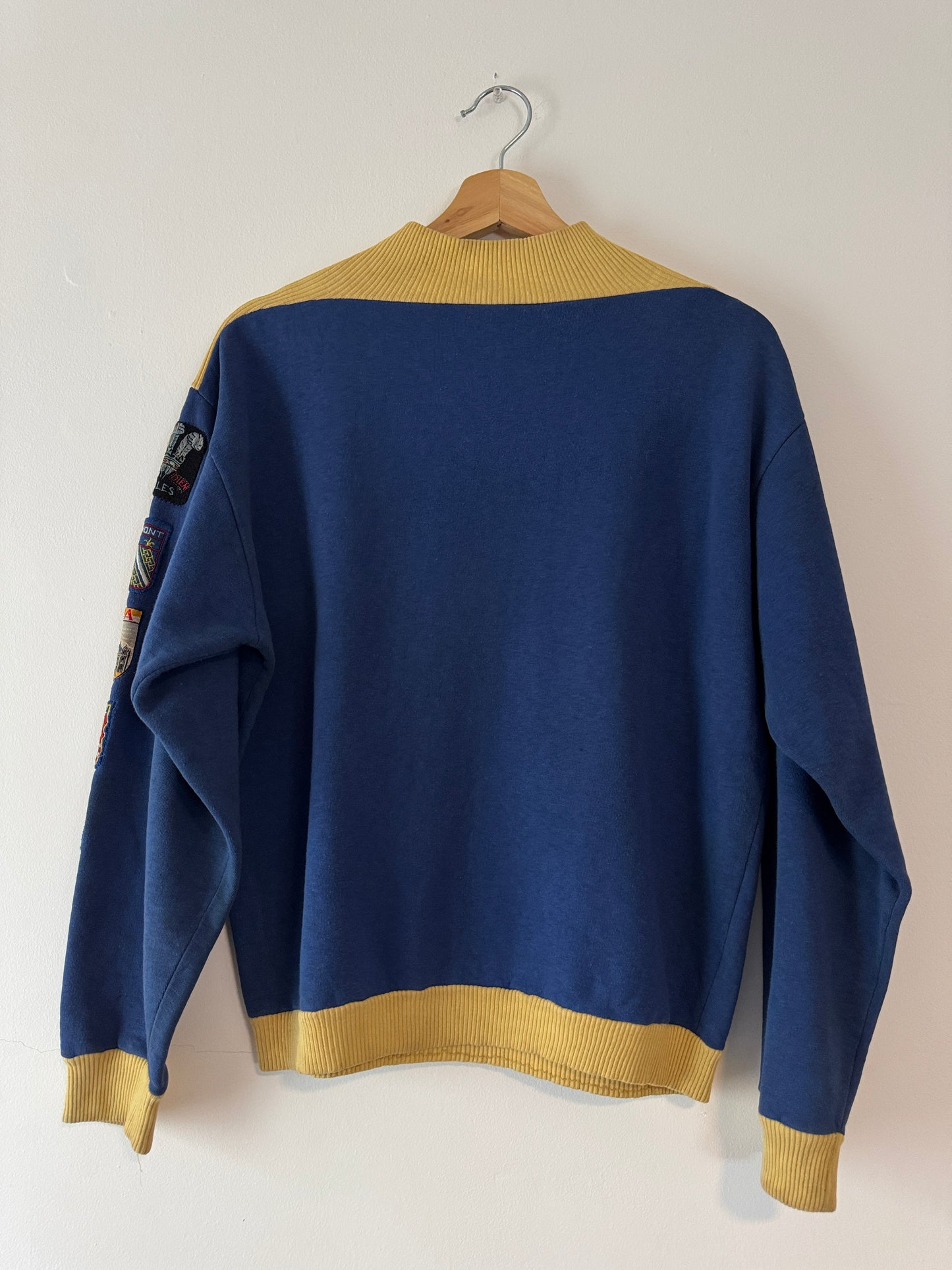 1960s Two-Tone France Patchwork Sweatshirt (L)