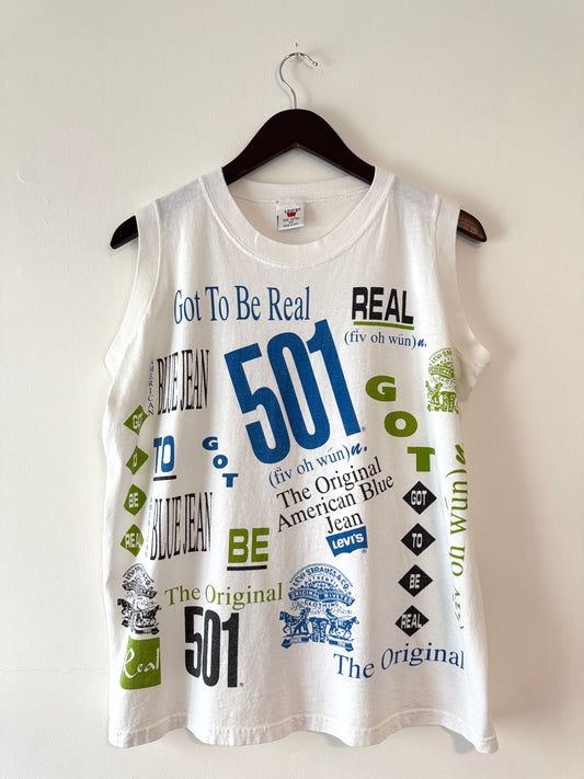 Levis Bootleg 501 All Over Print Tank Top