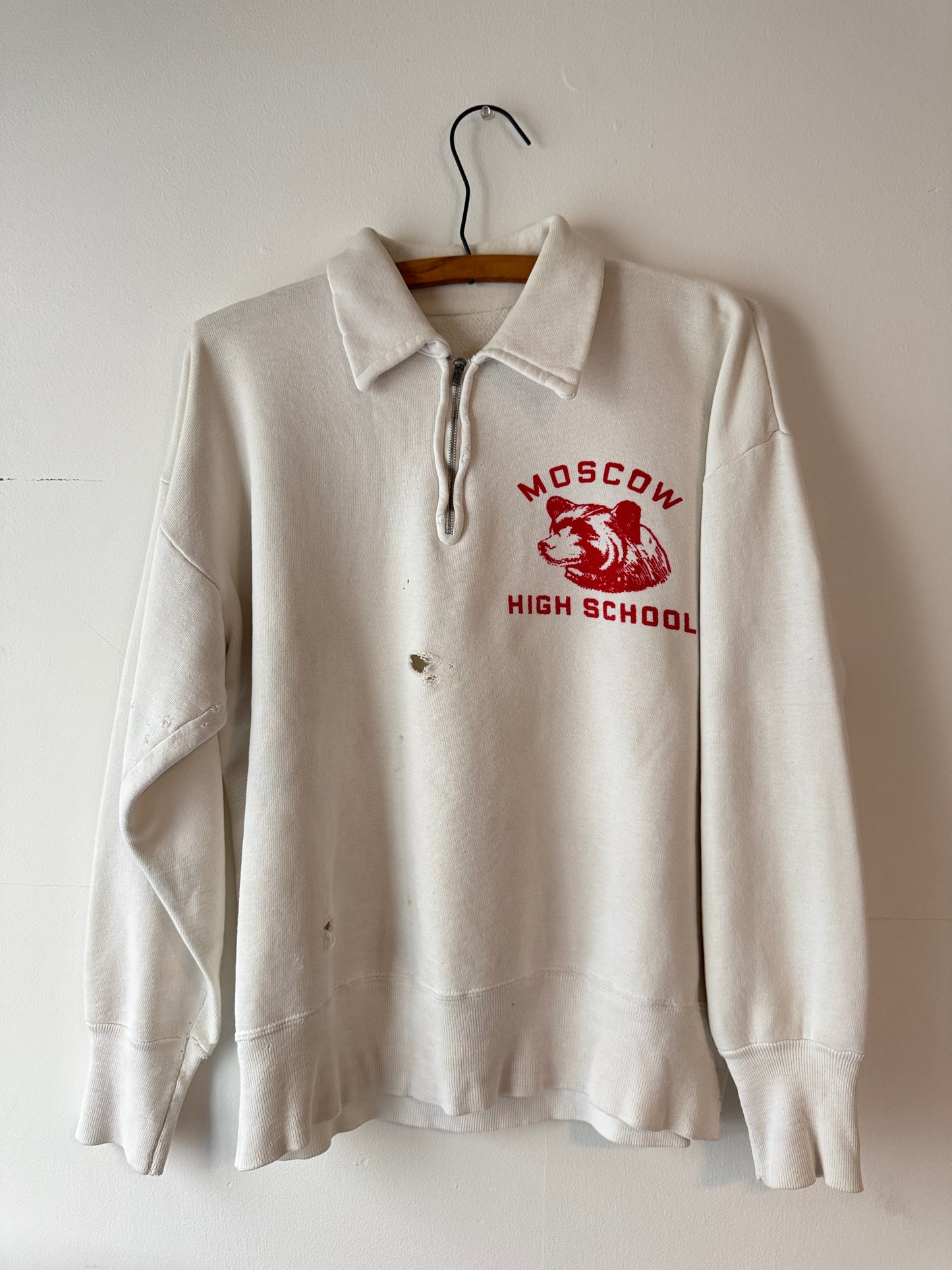 1960s Moscow High School Quarter Zip Sweatshirt (L/XL)