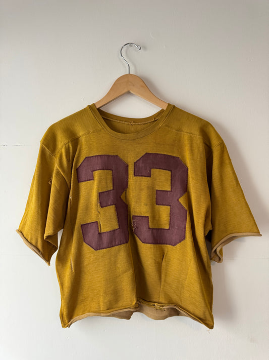 1960s "33" Cropped Football Jersey (L)
