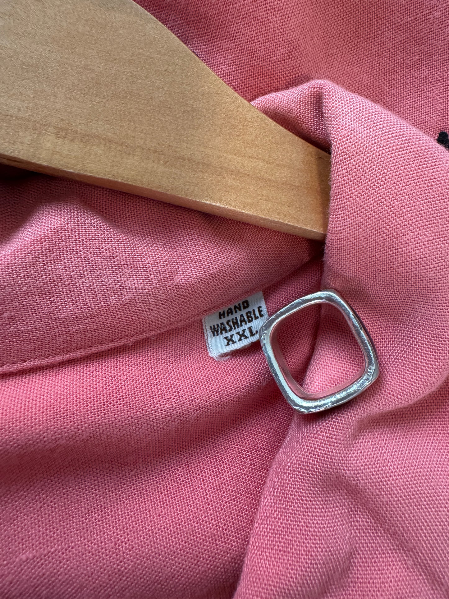 1960s Pink Chainstitch Bowling Shirt (XXL)