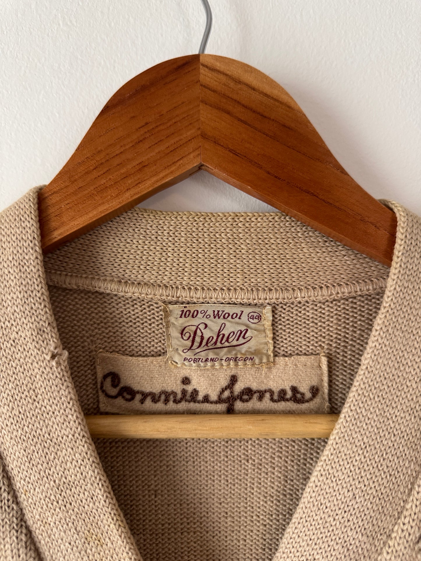 1966 Wool Varsity Cardigan (L)