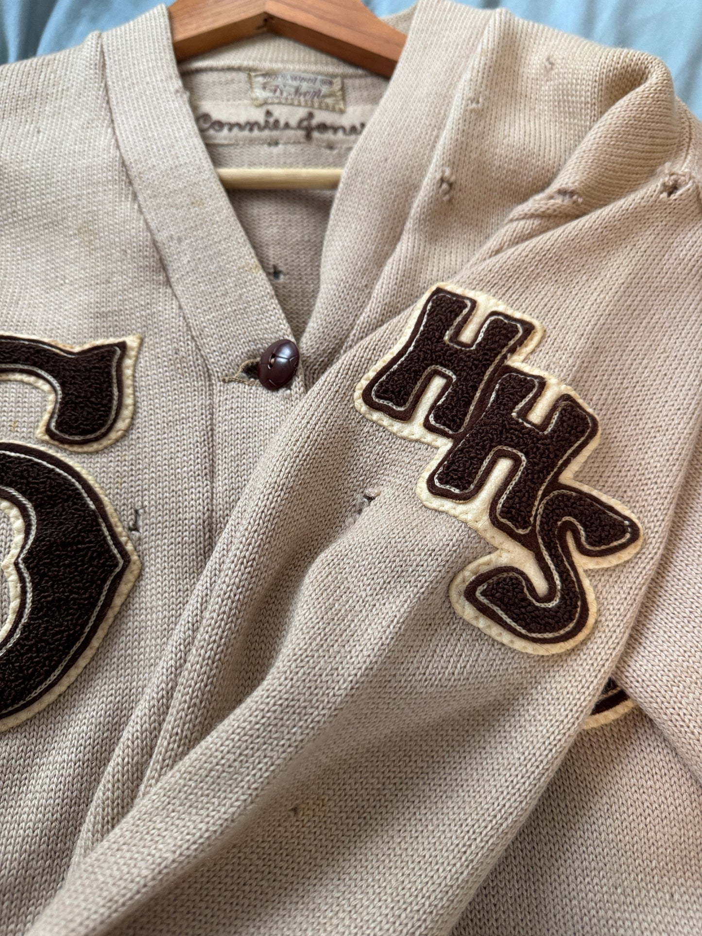 1966 Wool Varsity Cardigan (L)