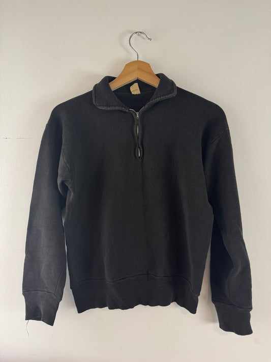 1960s Sportswear Black Zip up Sweatshirt (M)