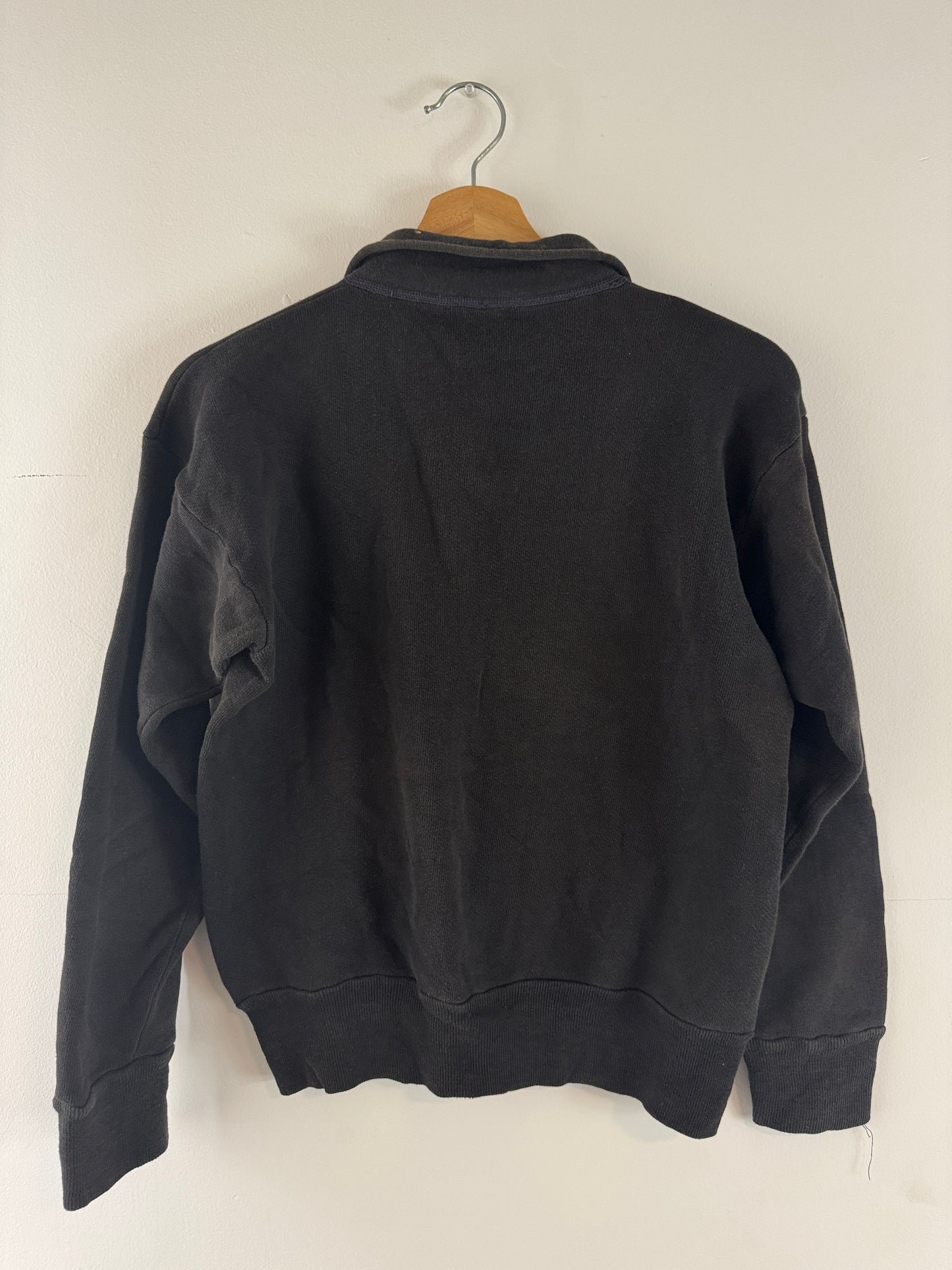 1960s Sportswear Black Zip up Sweatshirt (M)