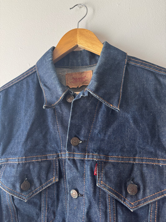 1970s BIG E Levi's Type 3 Dark Denim Jacket (L)