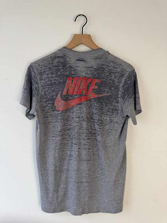 1980s Thrashed Nike Gray Tee (L)