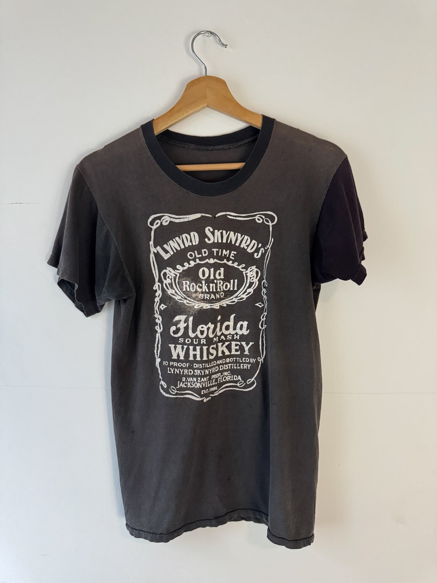 1970s Two Tone Faded Lynyrd Skynyrd Band Tee (S/M)