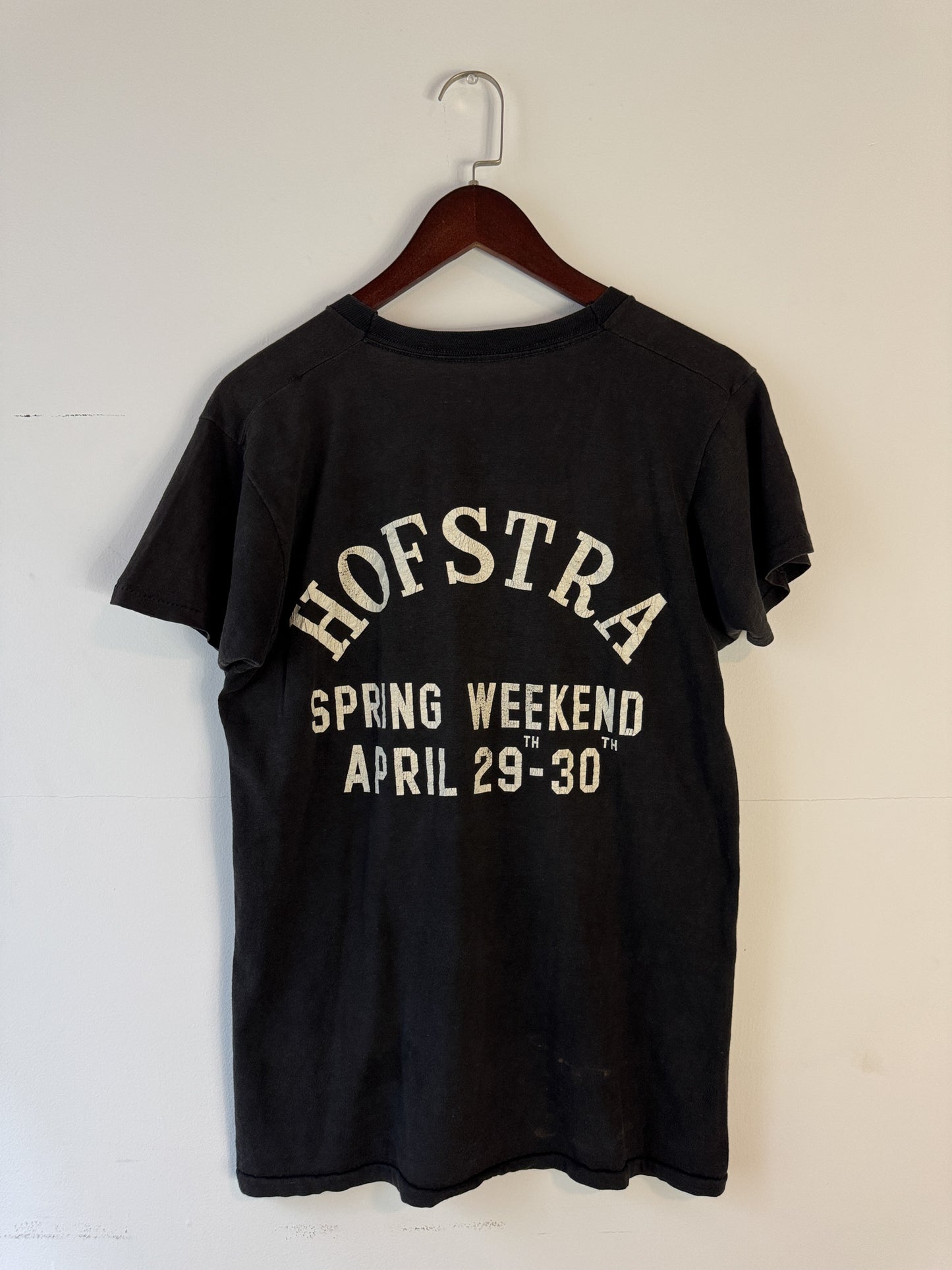 1977 Hofstra Spring Break Black Tee (S/M)