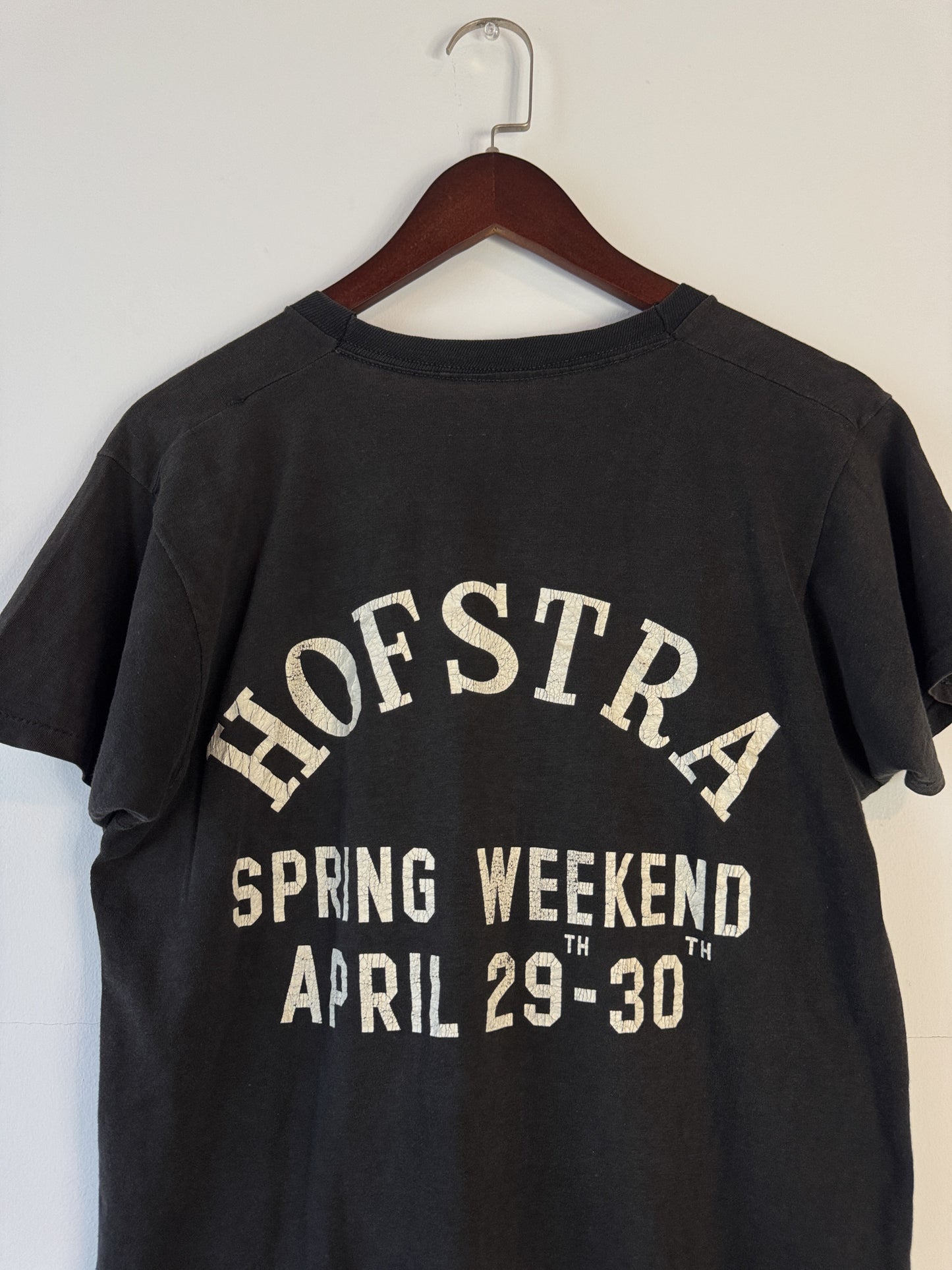 1977 Hofstra Spring Break Black Tee (S/M)