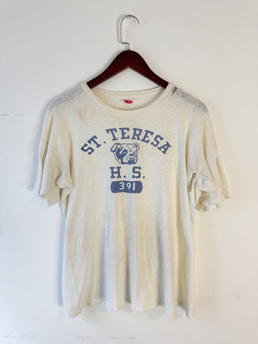 1950s Thrashed St Teresa "Bulldogs" Tee (XL)