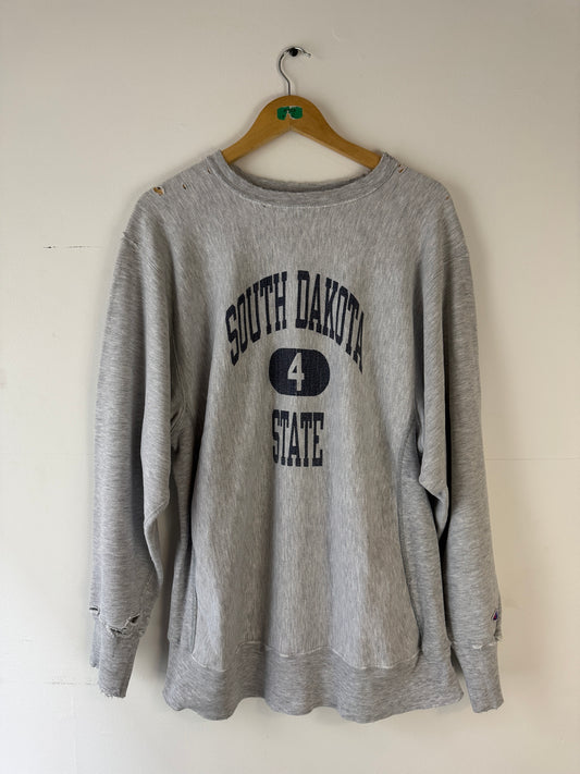 1980s South Dakota State Reverse Weave Warmup Sweatshirt (XXL)