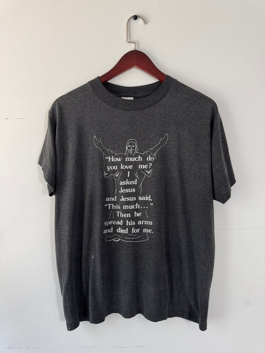 90s Jesus Black Tee (L)