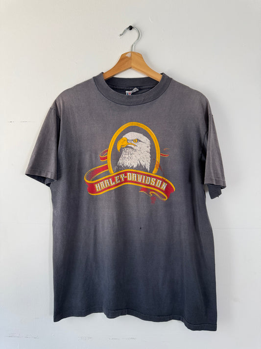 1983 Haley Davidson Eagle "Flagstaff Arizona" Faded Black Tee (L)