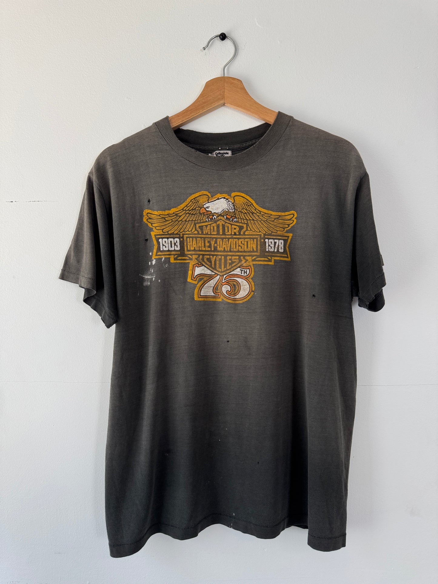 1978 Harley Davidson "Las Vegas Nevada" Faded Black Tee (L)