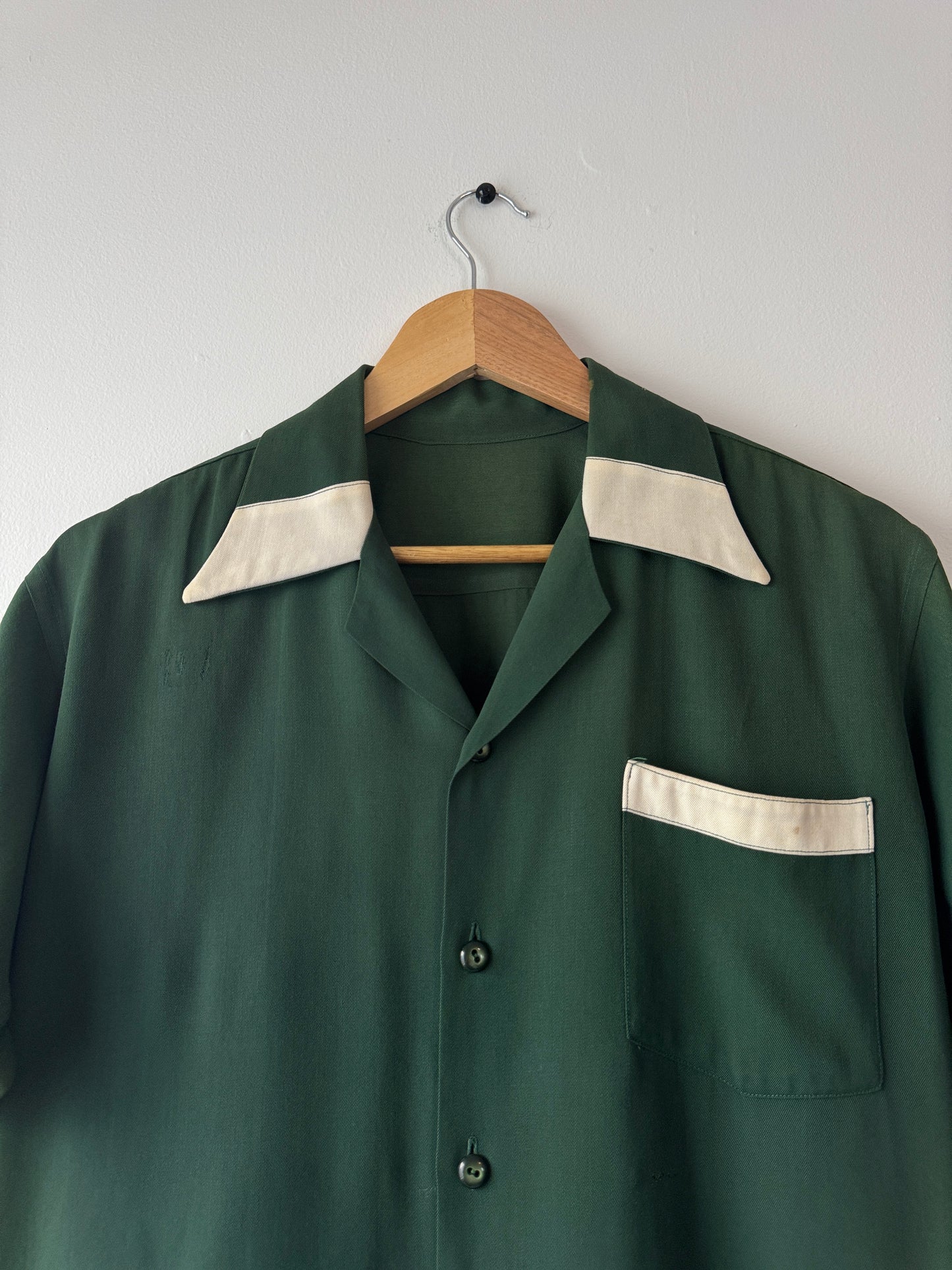1950s "Speed Shop" Flock Print Shirt (L)