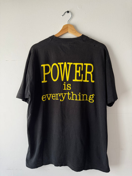 90s "Power is Everything" Black Tee (XL)