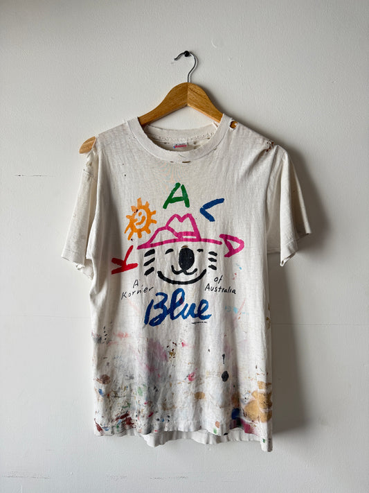 80s Thrashed + Painted Koala Tee (M)
