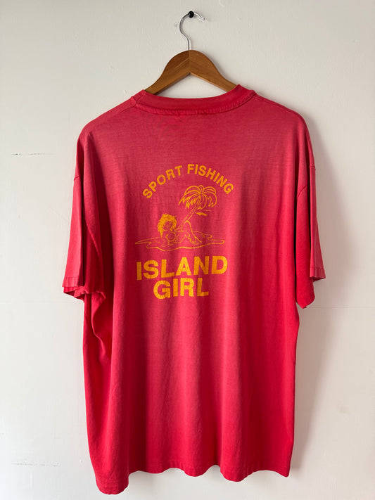 90s Island Girl Faded Red Tee (XL)