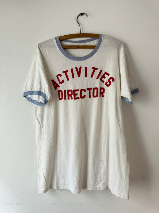 80s Activities Director Ringer Tee (L)