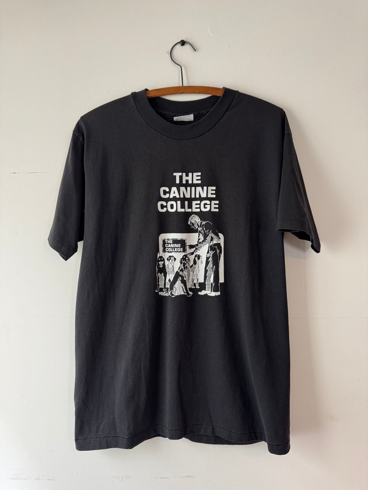90s Canine College Dog Training Black Tee (L)