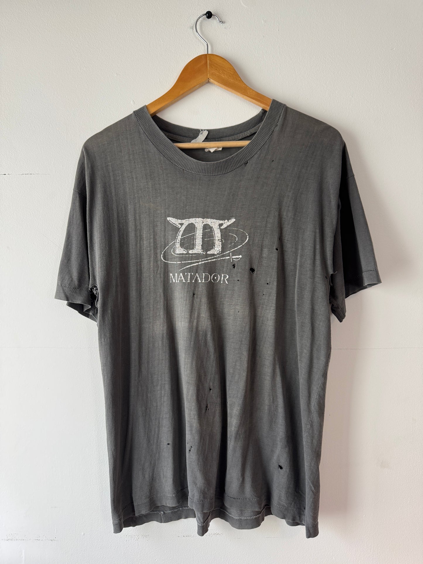 80s/90s Matador Promo Thrashed + Faded Black Tee (L)