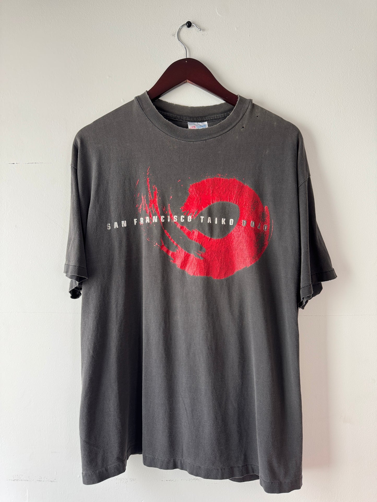 90s San Francisco Taiko Dojo Faded Black Tee (XL)
