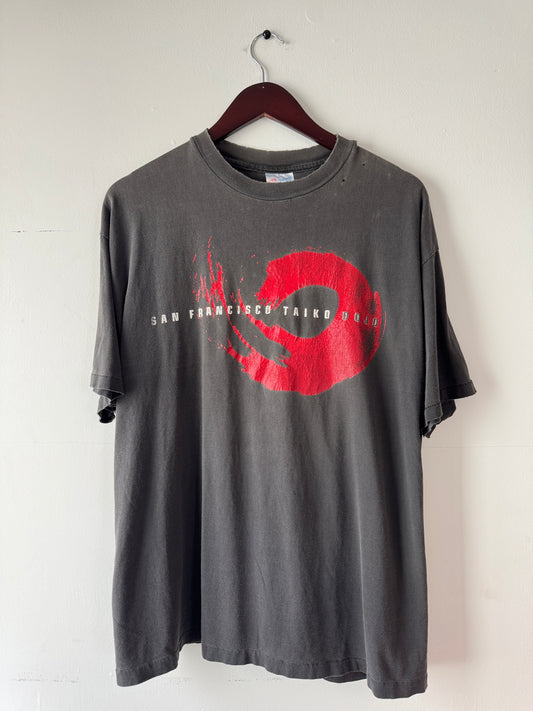 90s San Francisco Taiko Dojo Faded Black Tee (XL)
