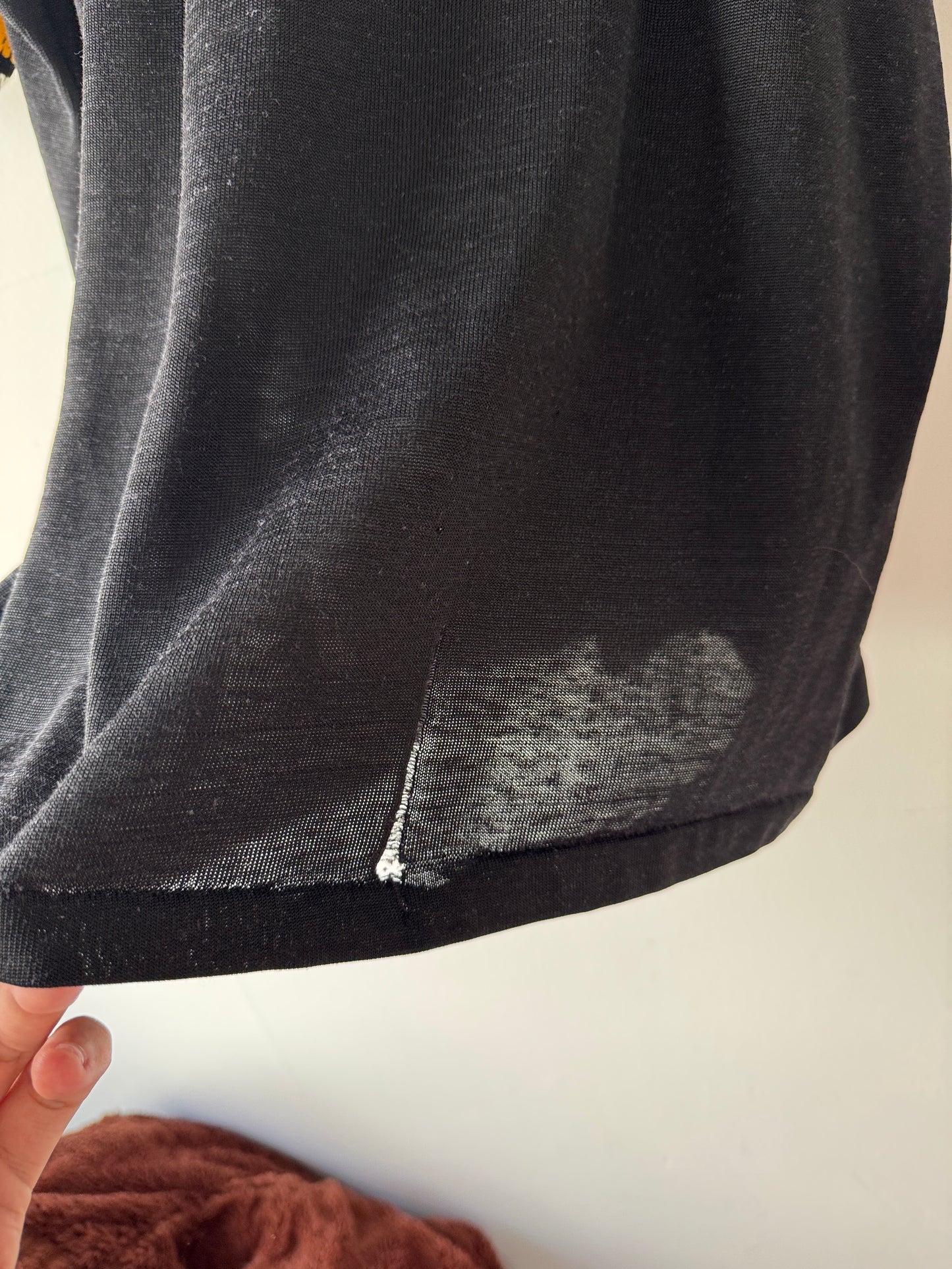 70s Black Durene Football Jersey (L)